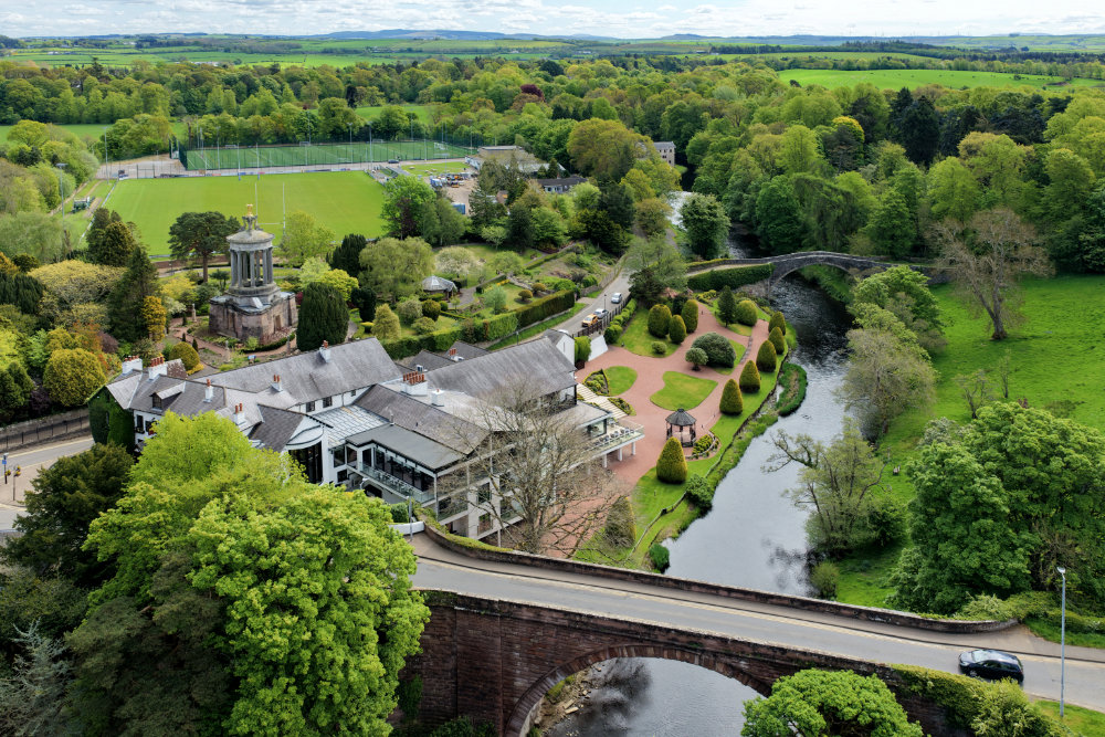 Brig o'Doon, Alloway, Ayr, aerial photograph