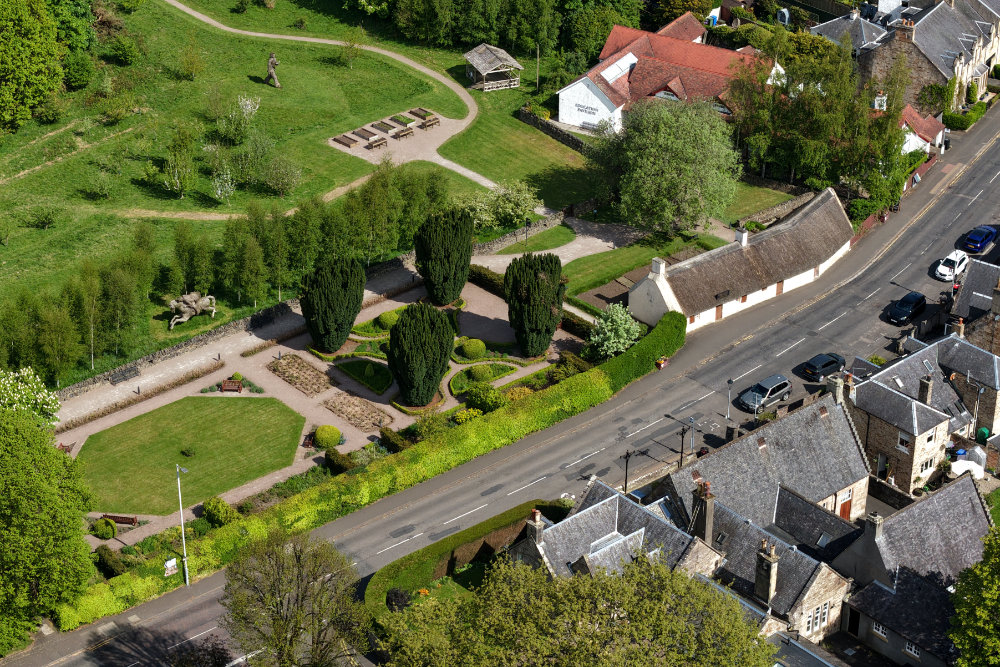 Burns Cottage, Alloway, Ayrshire aerial photograph