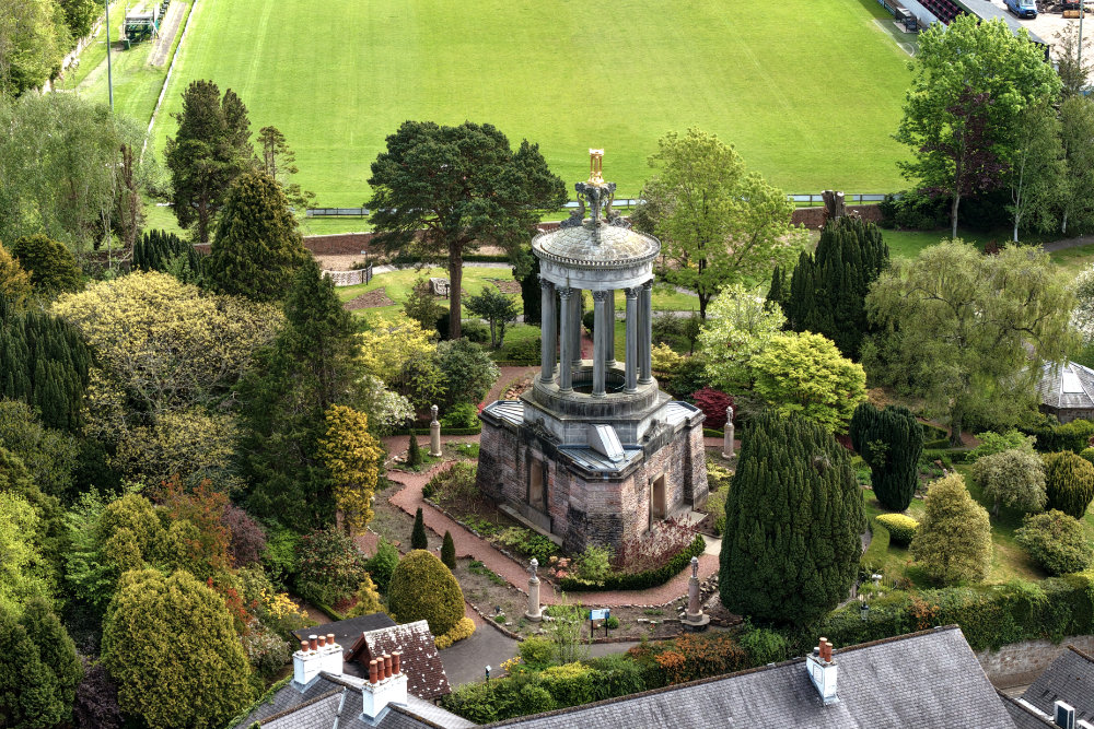 Burns Monument, Alloway, Ayrshire, aerial photograph
