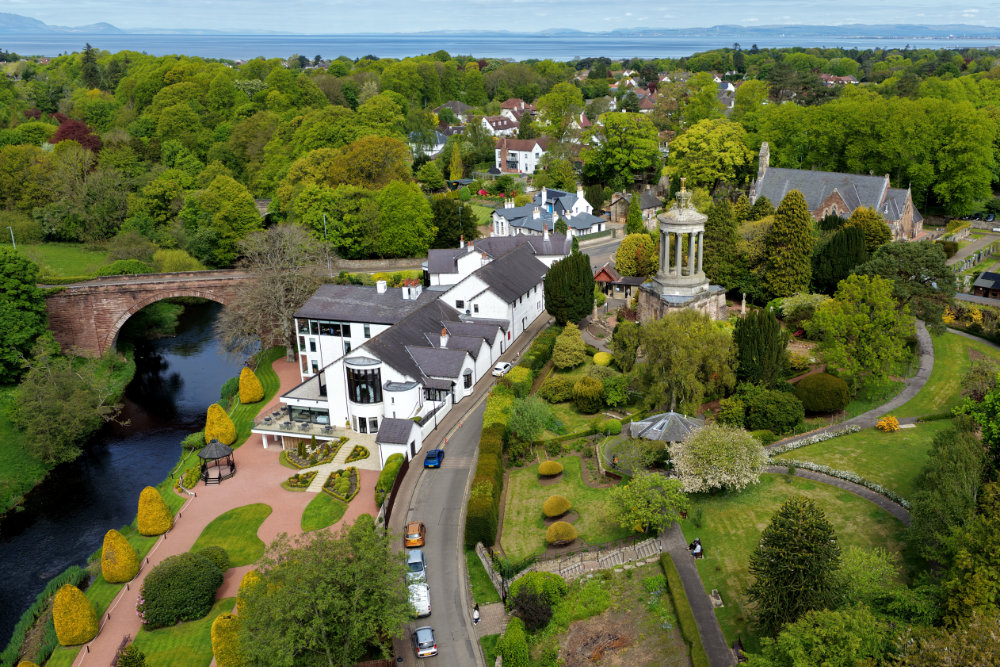 Burns Monument, Alloway, Ayrshire, aerial photograph