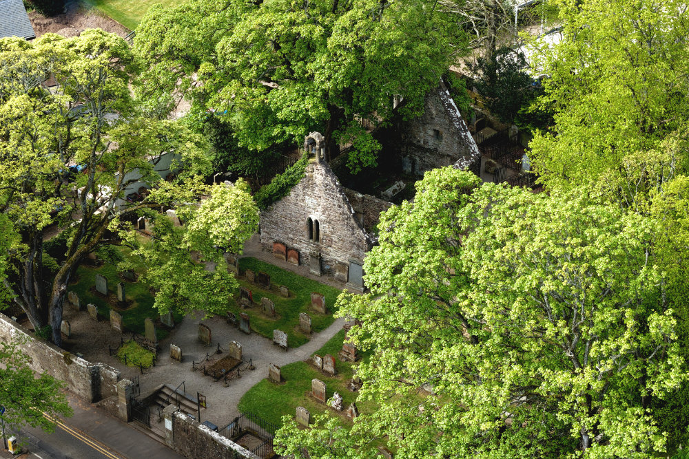 The Old Kirk, Alloway, Ayrshire aerial photograph