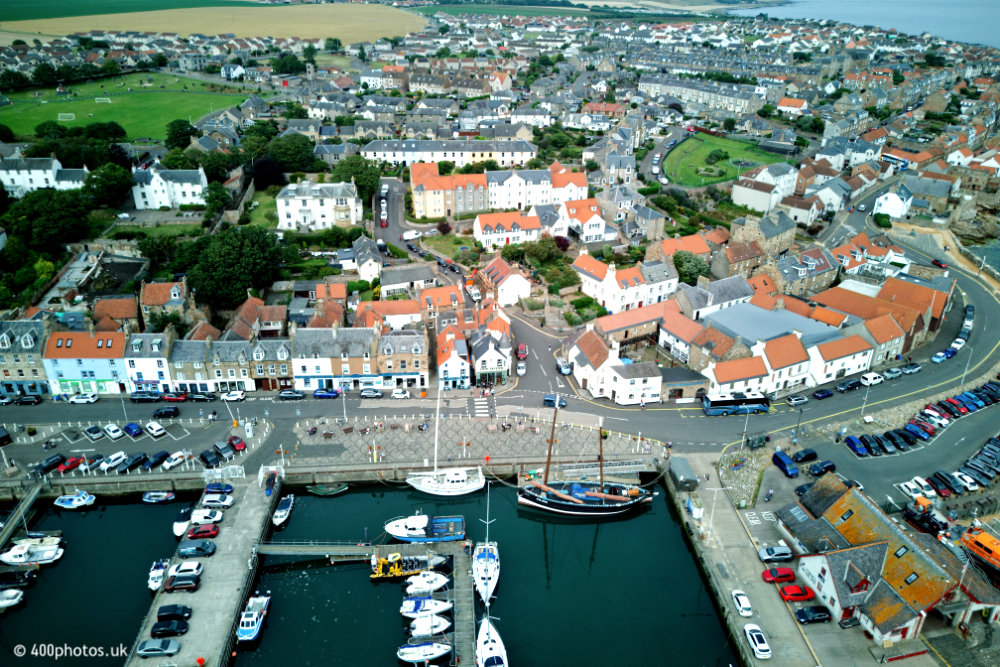 Anstruther Harbour, Fife, aerial photograph