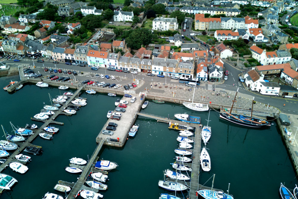 Anstruther Harbour, Fife, aerial photograph