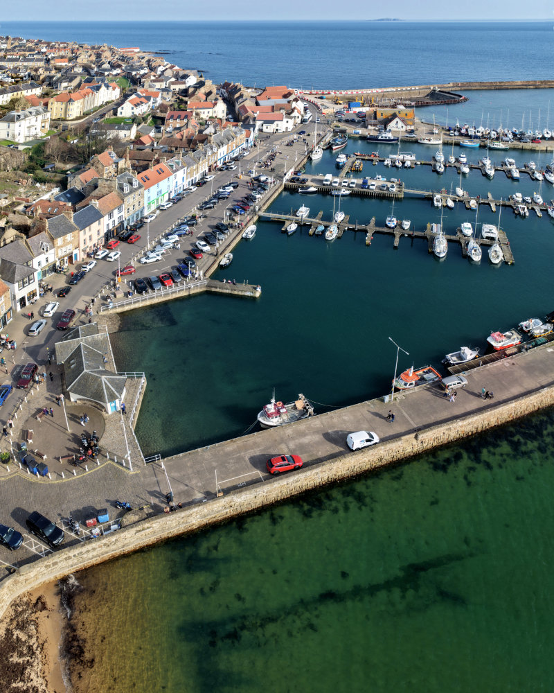 Anstruther Harbour, Fife, aerial photograph