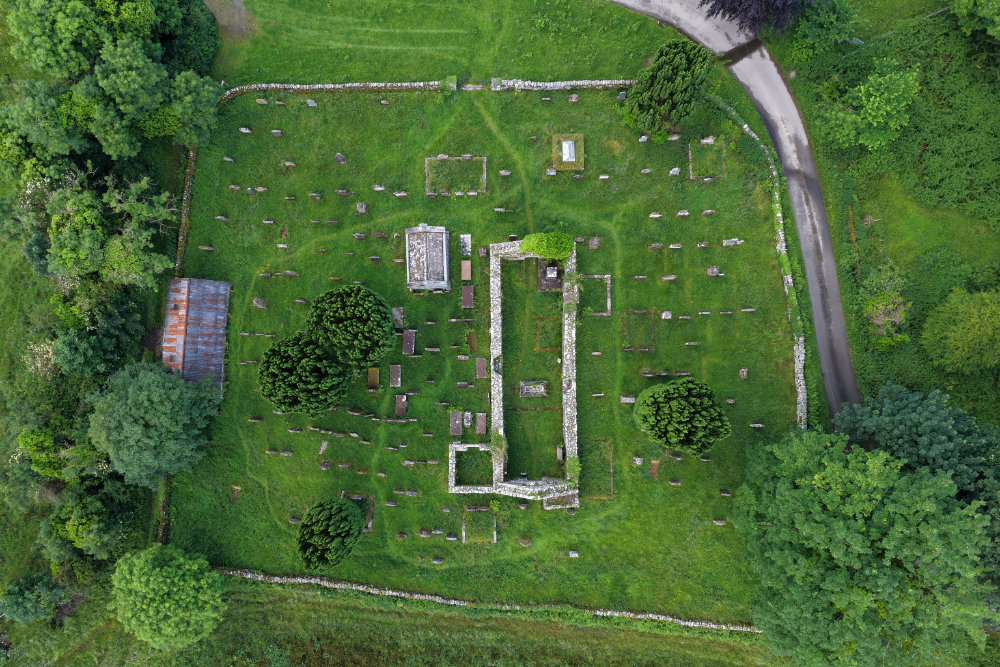 Anwoth Kirk, Gatehouse of Fleet, licensable aerial photograph