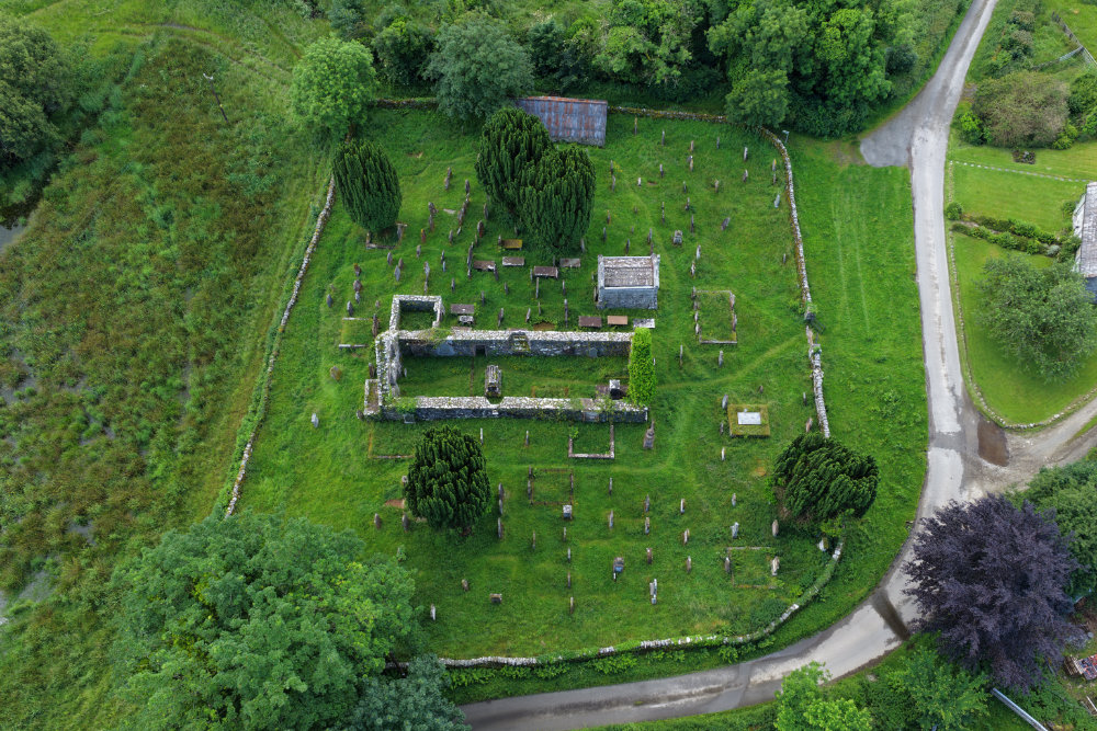 Anwoth Kirk, Gatehouse of Fleet, licensable aerial photograph