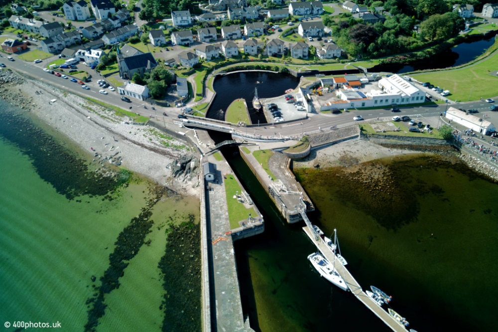 Ardrishaig, Crinan Canal, Argyll, aerial photograph