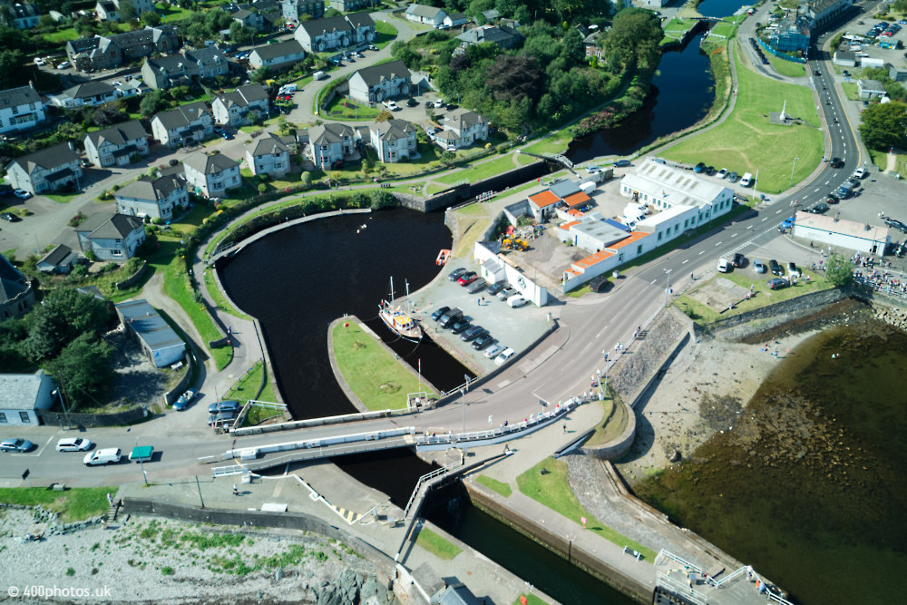 Ardrishaig, Crinan Canal, Argyll, aerial photograph