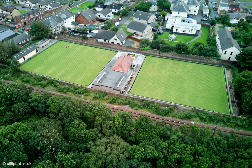 Ardrossan Outdoor Bowling Club, Ardrossan, aerial photograph