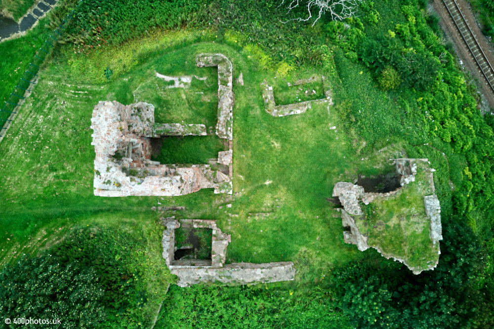 Ardrossan Castle, North Ayrshire, aerial photograph
