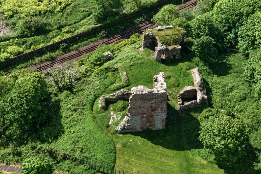 Ardrossan Castle, North Ayrshire, licensable aerial photograph