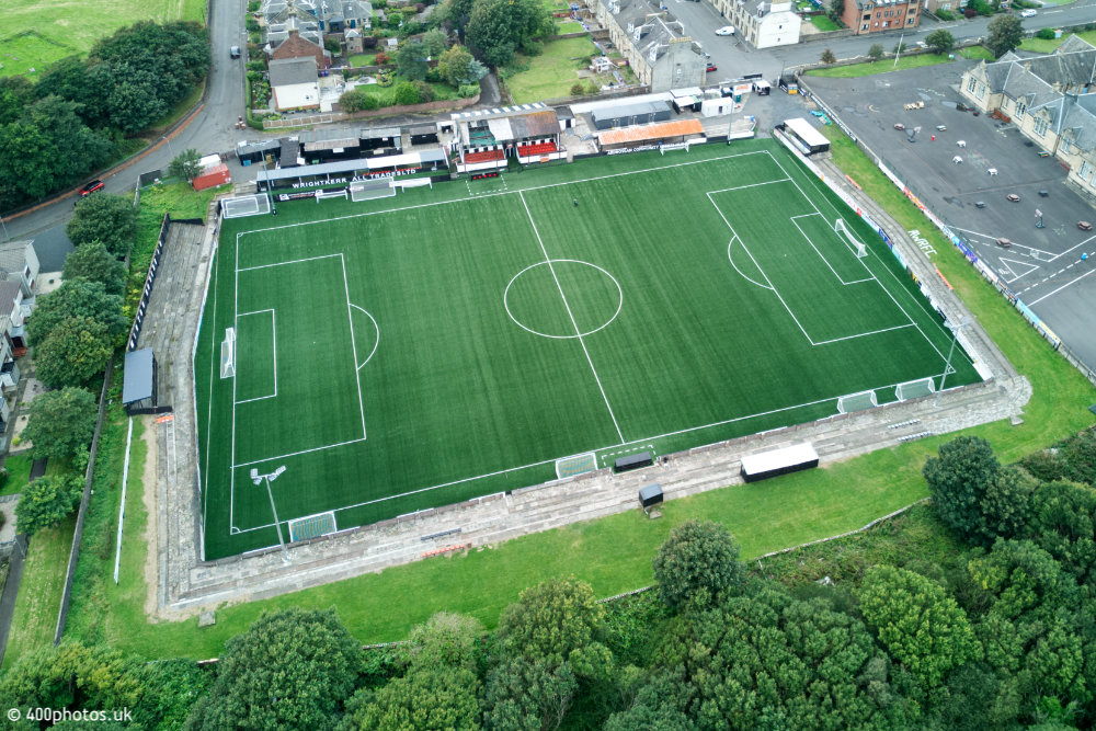 Winton Park (Winton Rovers), Ardrossan, aerial photograph