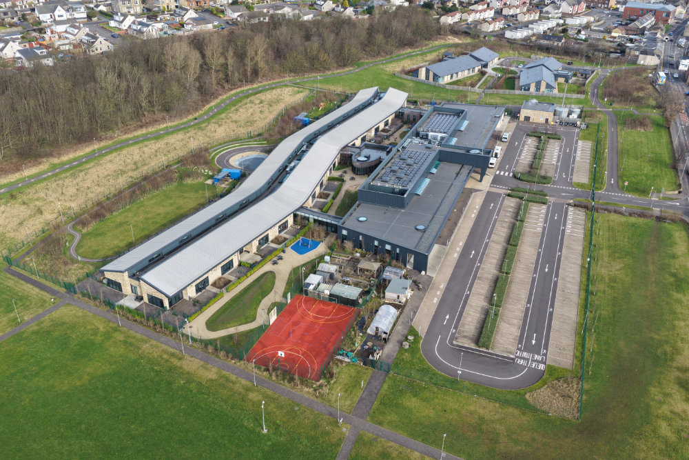 Lockhart Campus, Stevenston, aerial photograph