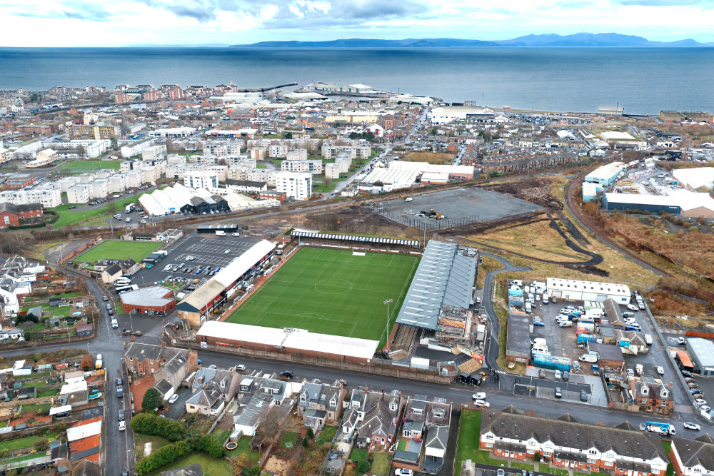 Somerset Park, Ayr United F.C., Ayr, aerial photograph