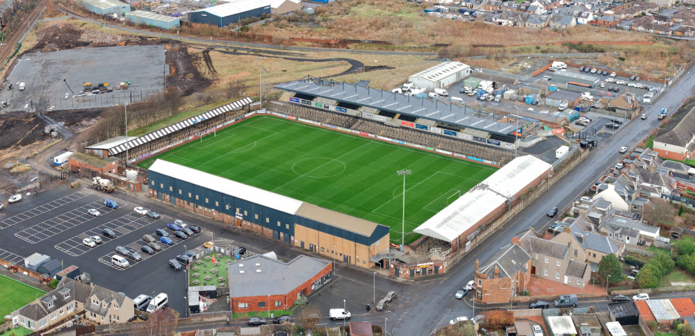 Somerset Park, Ayr United F.C., Ayr, aerial photograph