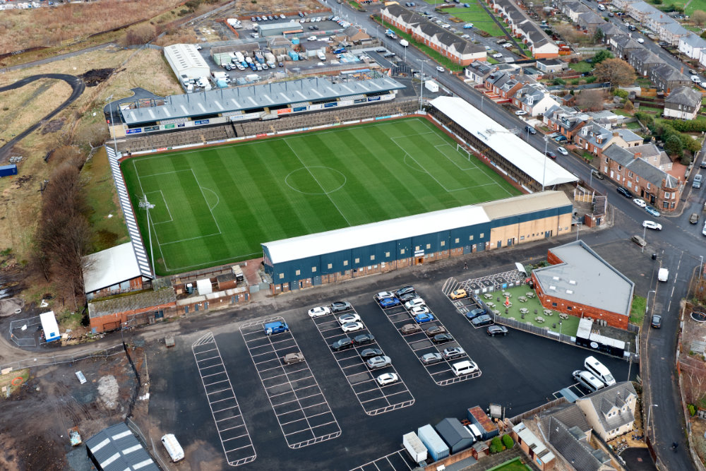 Somerset Park, Ayr United F.C., Ayr, aerial photograph