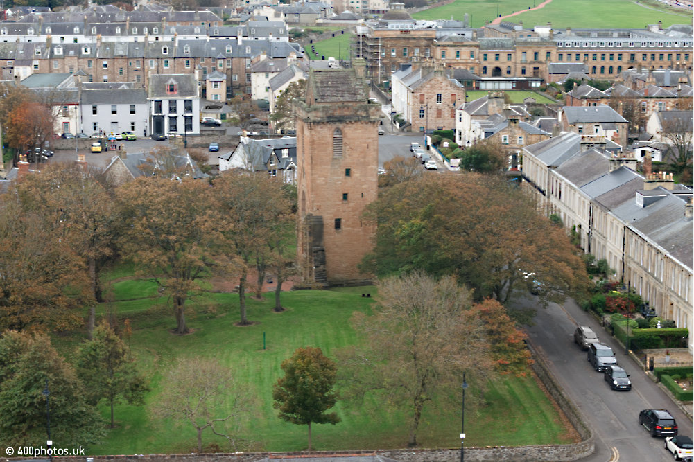 St Johns Tower, The Citadel, Ayr, aerial photograph