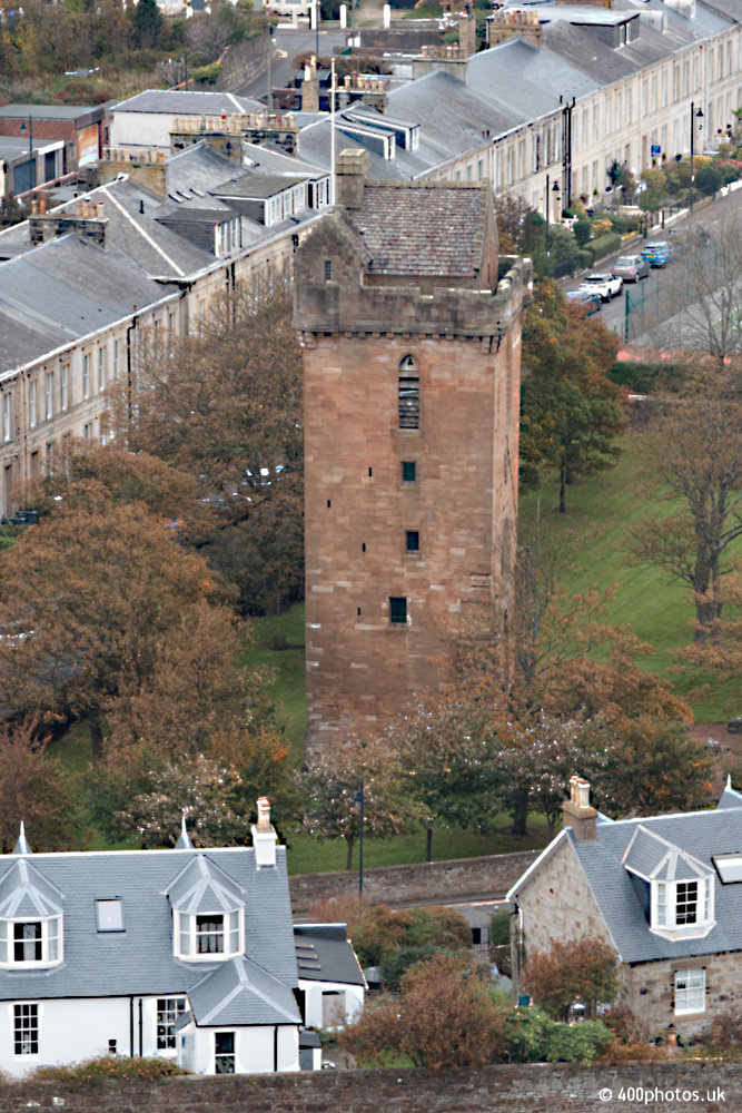 St Johns Tower, The Citadel, Ayr, aerial photograph