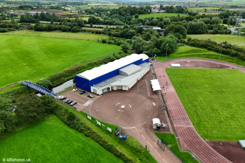 Ayrshire Athletics Stadium, Kilmarnock, aerial photograph