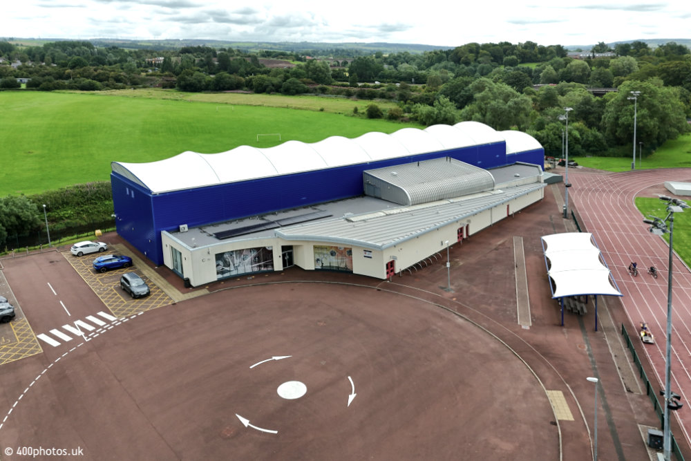 Ayrshire Athletics Stadium, Kilmarnock, aerial photograph