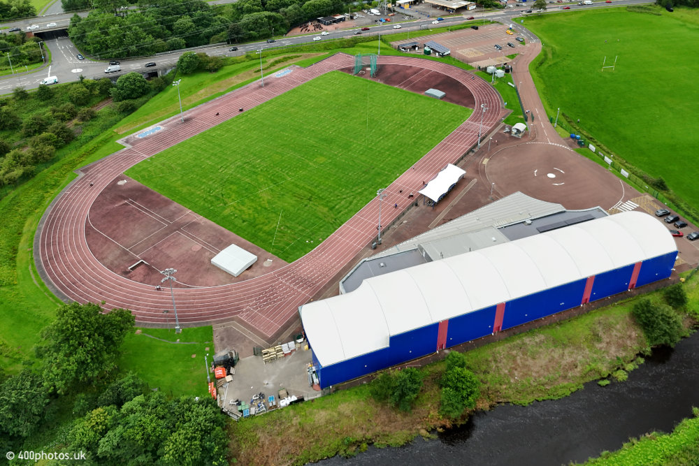 Ayrshire Athletics Stadium, Kilmarnock, aerial photograph