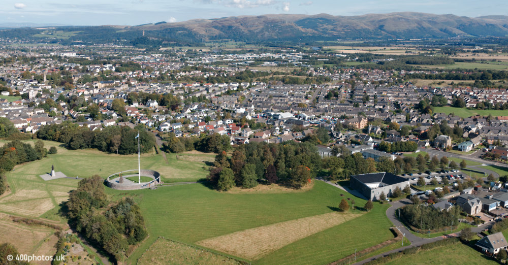 Bannockburn Monument, Stirling, aerial photograph