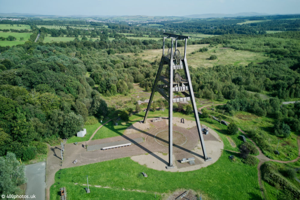 Barony Colliery A Frame, Auchinleck, Ayrshire, aerial photograph