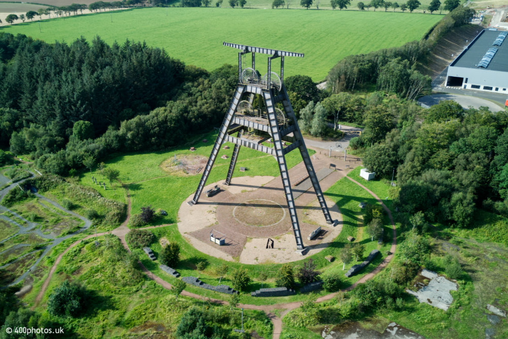 Barony Colliery A Frame, Auchinleck, Ayrshire, aerial photograph