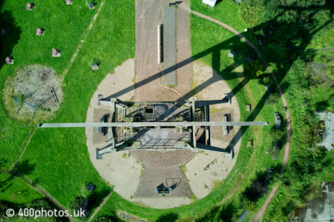 Barony Colliery A Frame, Auchinleck, Ayrshire, aerial photograph