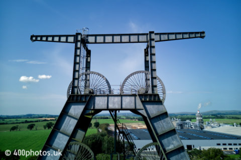 Barony Colliery A Frame, Auchinleck, Ayrshire, aerial photograph