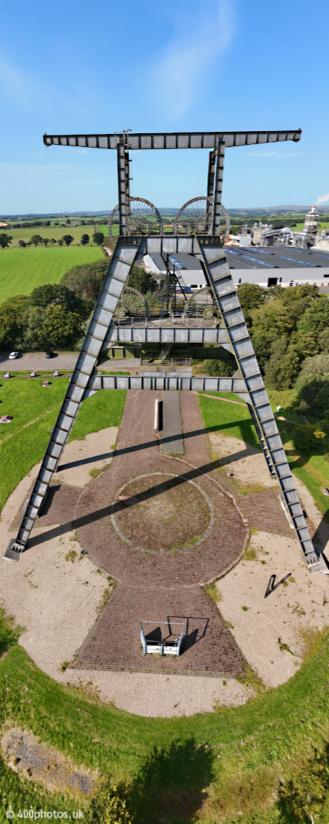 Barony Colliery A Frame, Auchinleck, Ayrshire, aerial photograph