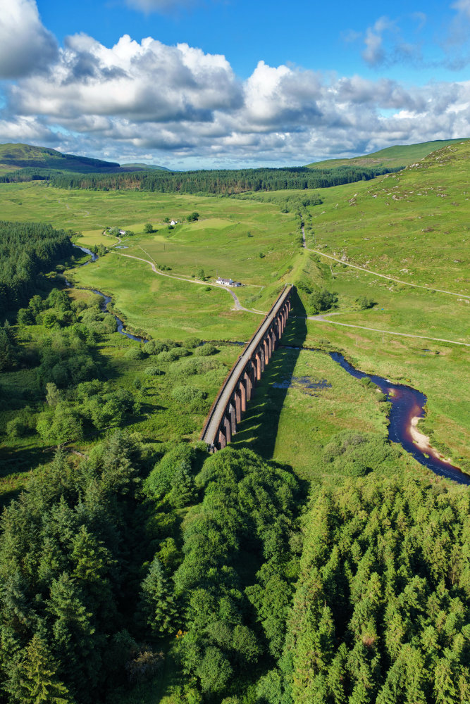 The Big Water of Fleet Viaduct, Dumfries and Galloway, licensable aerial photograph