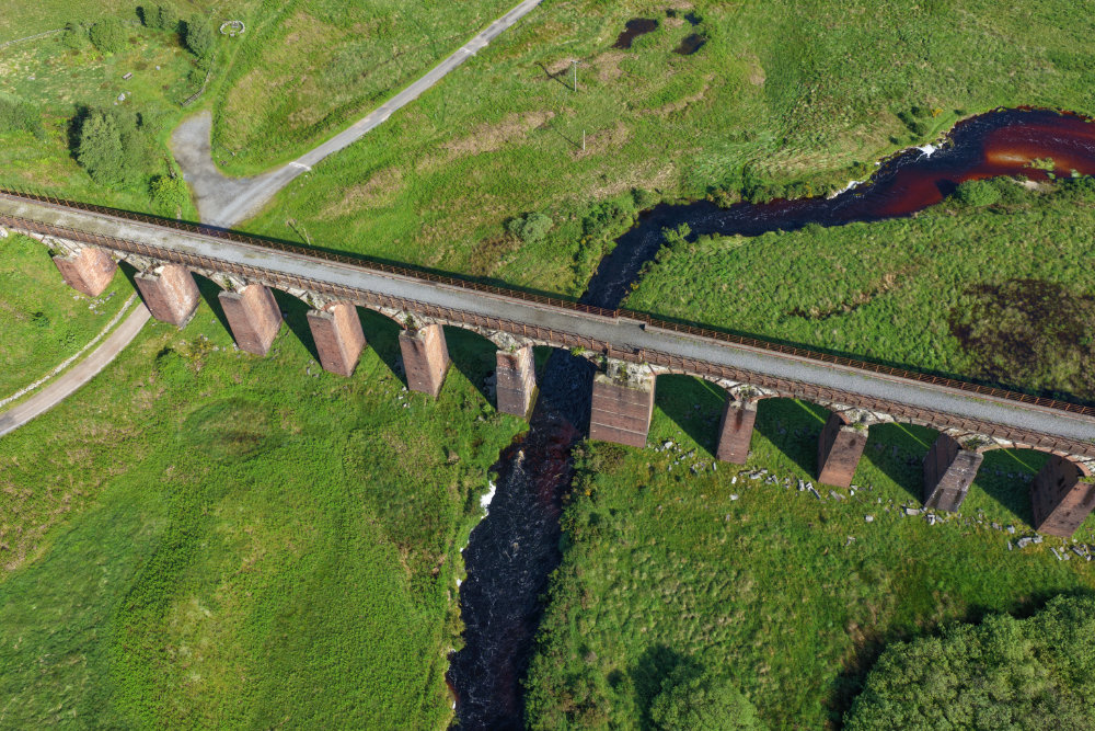 The Big Water of Fleet Viaduct, Dumfries and Galloway, licensable aerial photograph