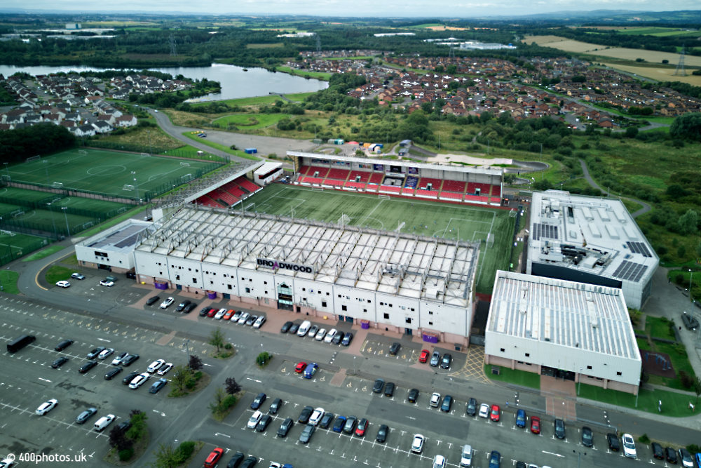 Broadwood Stadium, Cumbernauld, aerial photograph