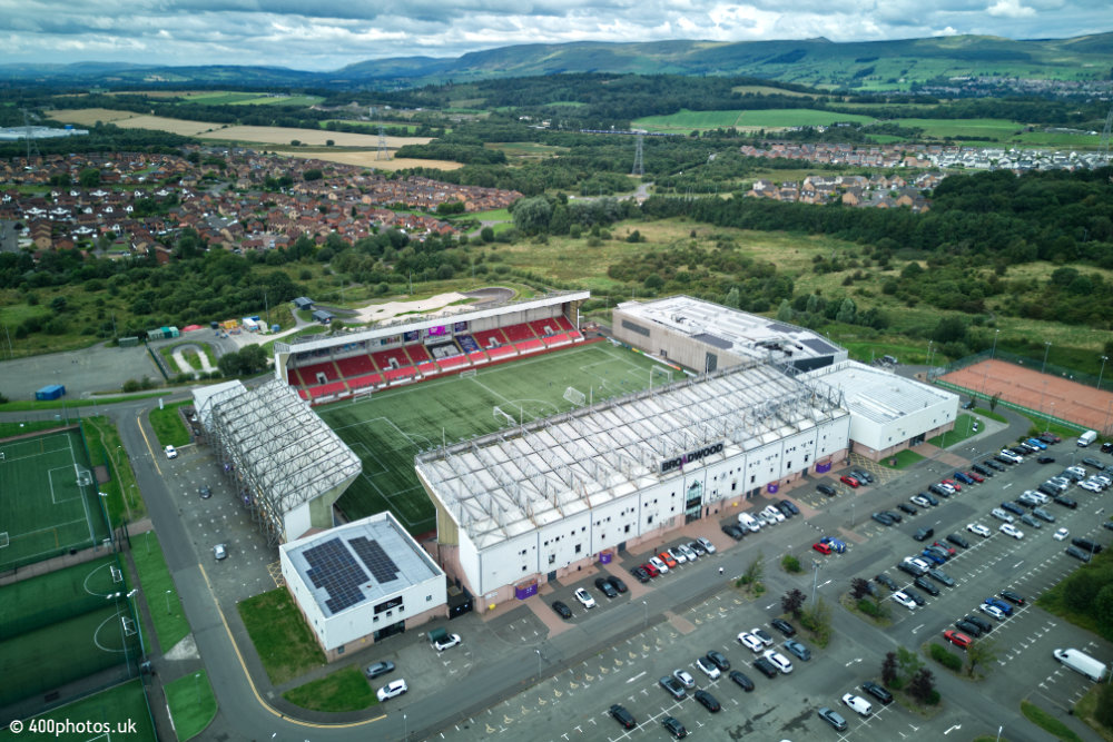 Broadwood Stadium, Cumbernauld, aerial photograph