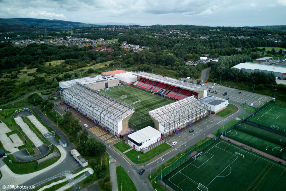 Broadwood Stadium, Cumbernauld, aerial photograph