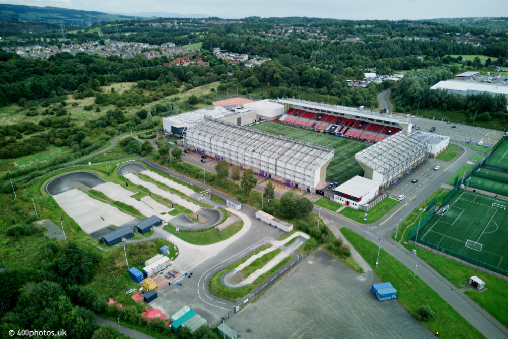 Broadwood Stadium, Cumbernauld, aerial photograph