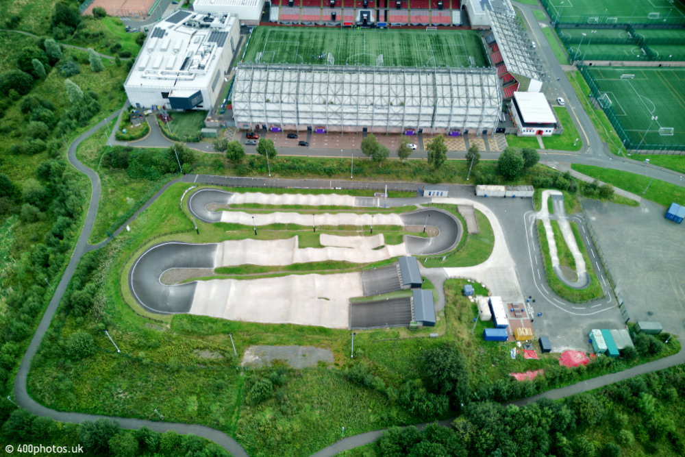 Broadwood Stadium, Cumbernauld - aerial photograph