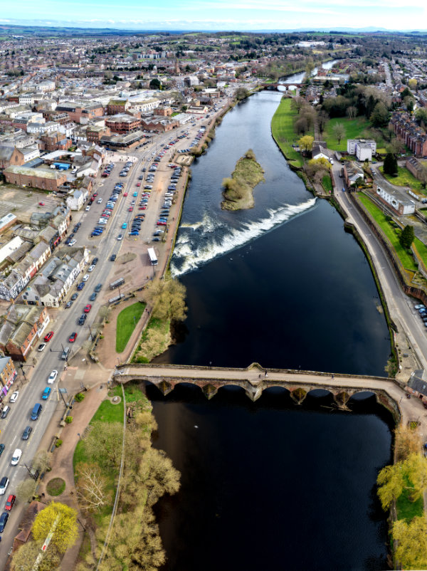 Burns Centre, Dumfries, aerial photograph