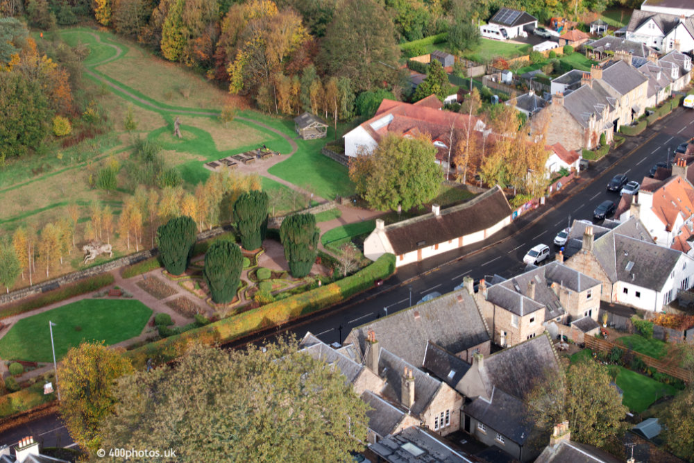 Burns Cottage, Alloway, Ayrshire aerial photograph