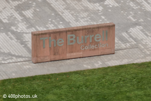 The Burrell Collection, Pollok Park, Glasgow, aerial photograph