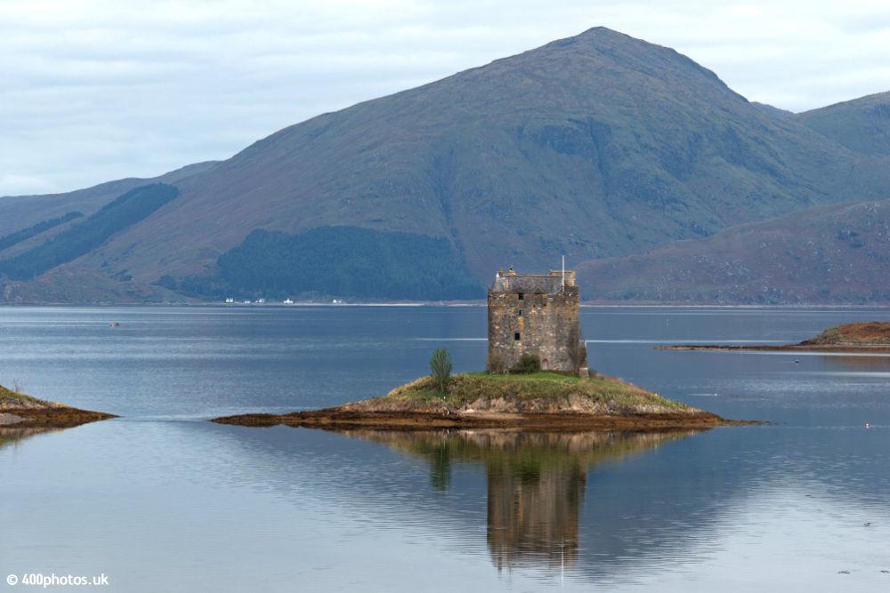 Castle Stalker, Appin, Argyll and Bute, aerial photograph