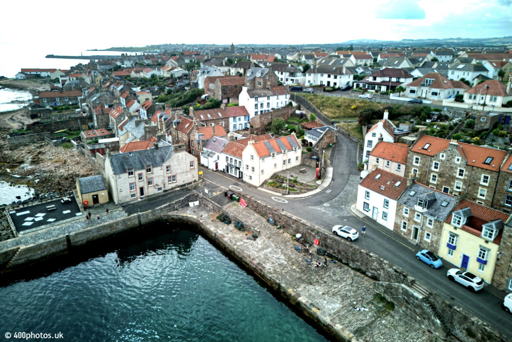 Cellardyke Harbour, Fife, aerial photograph