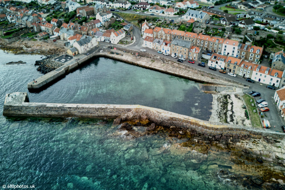 Cellardyke Harbour, Fife, aerial photograph
