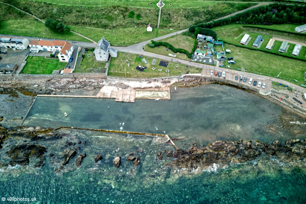 Cellardyke Outdoor Pool, Anstruther, Fife, aerial photograph
