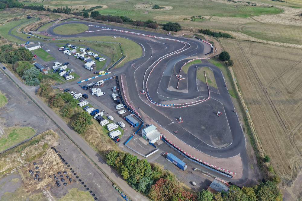 Crail Karts - East Neuk of Fife, licensable aerial photograph
