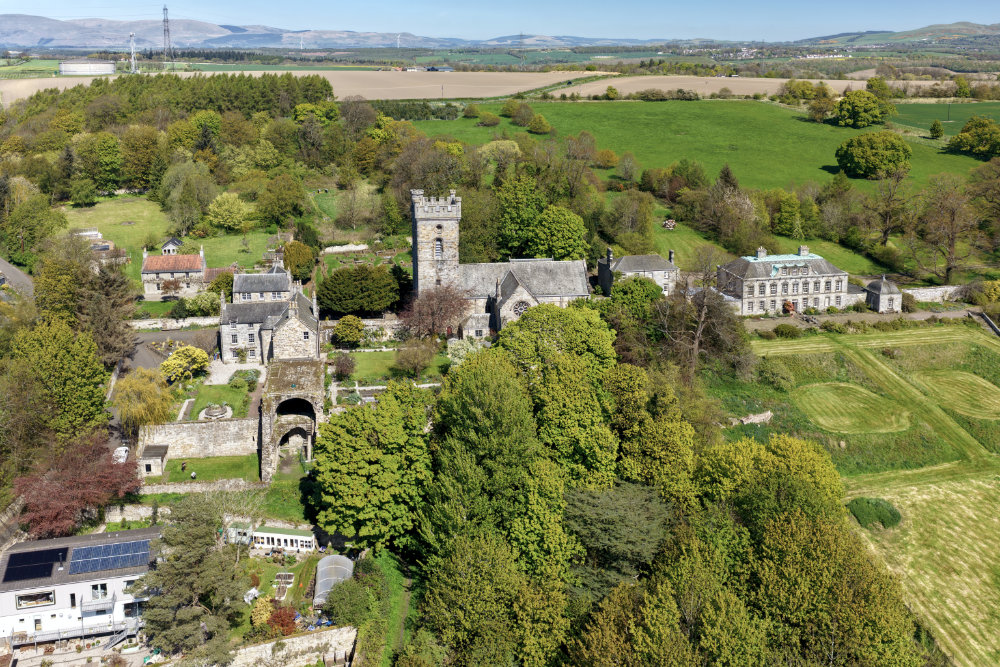 Culross Palace and Town House, Fife, aerial photograph