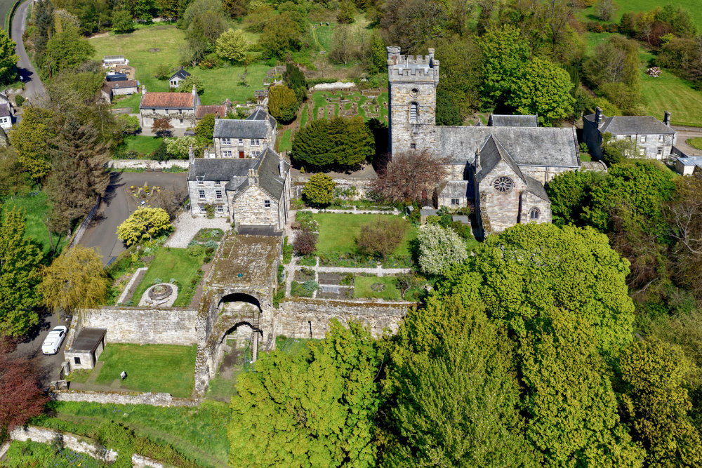 Culross Palace and Town House, Fife, aerial photograph