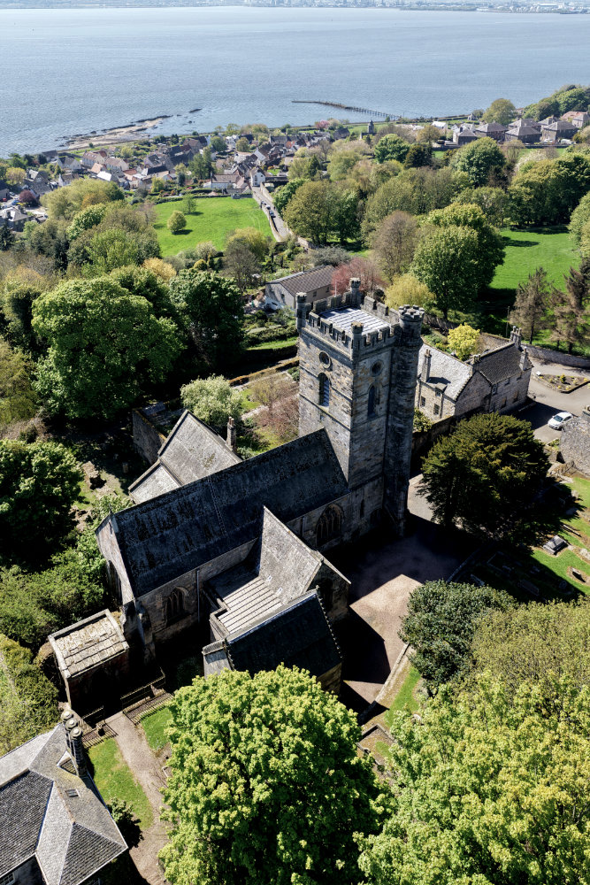 Culross Palace and Town House, Fife, aerial photograph