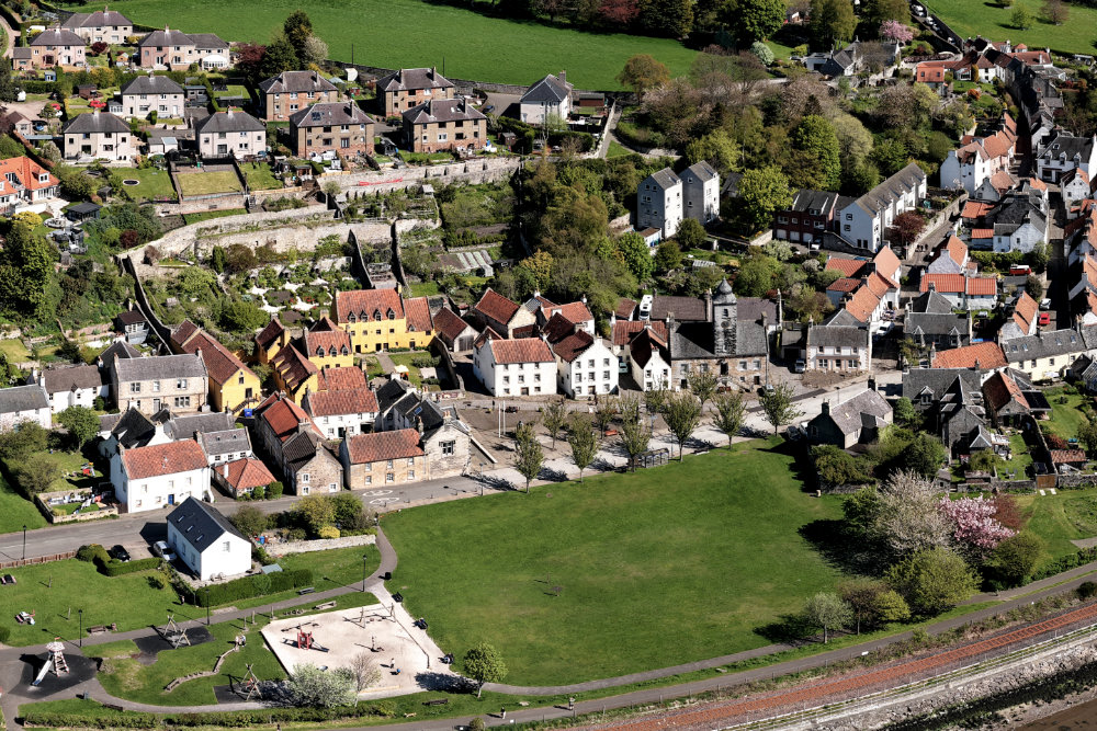 Culross Palace and Town House, Fife, aerial photograph